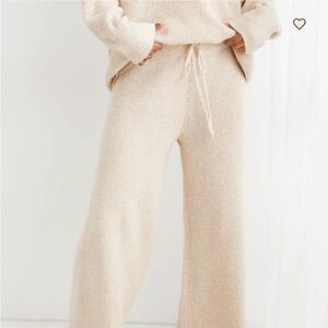 Aerie Cream Knit Lounge Set
